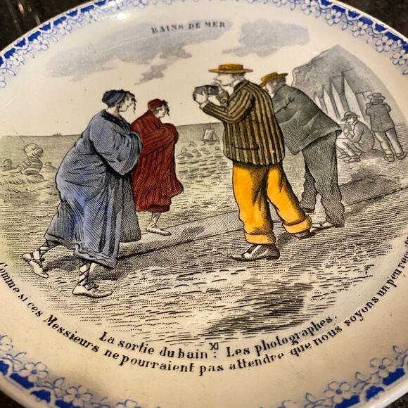 Creil et Montereau HBCM Vintage France Plate - Picture 4 of 6